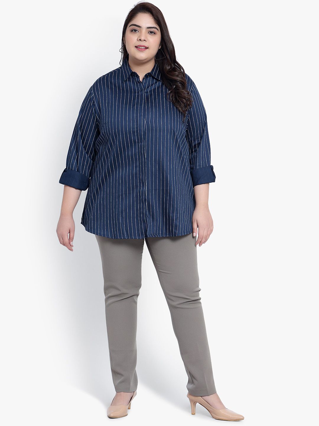 Blue Stripe Formal Shirt — view 6