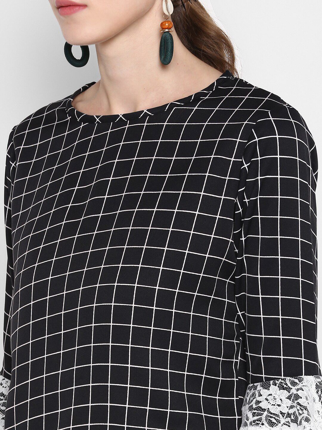Black Checkered Top — view 7