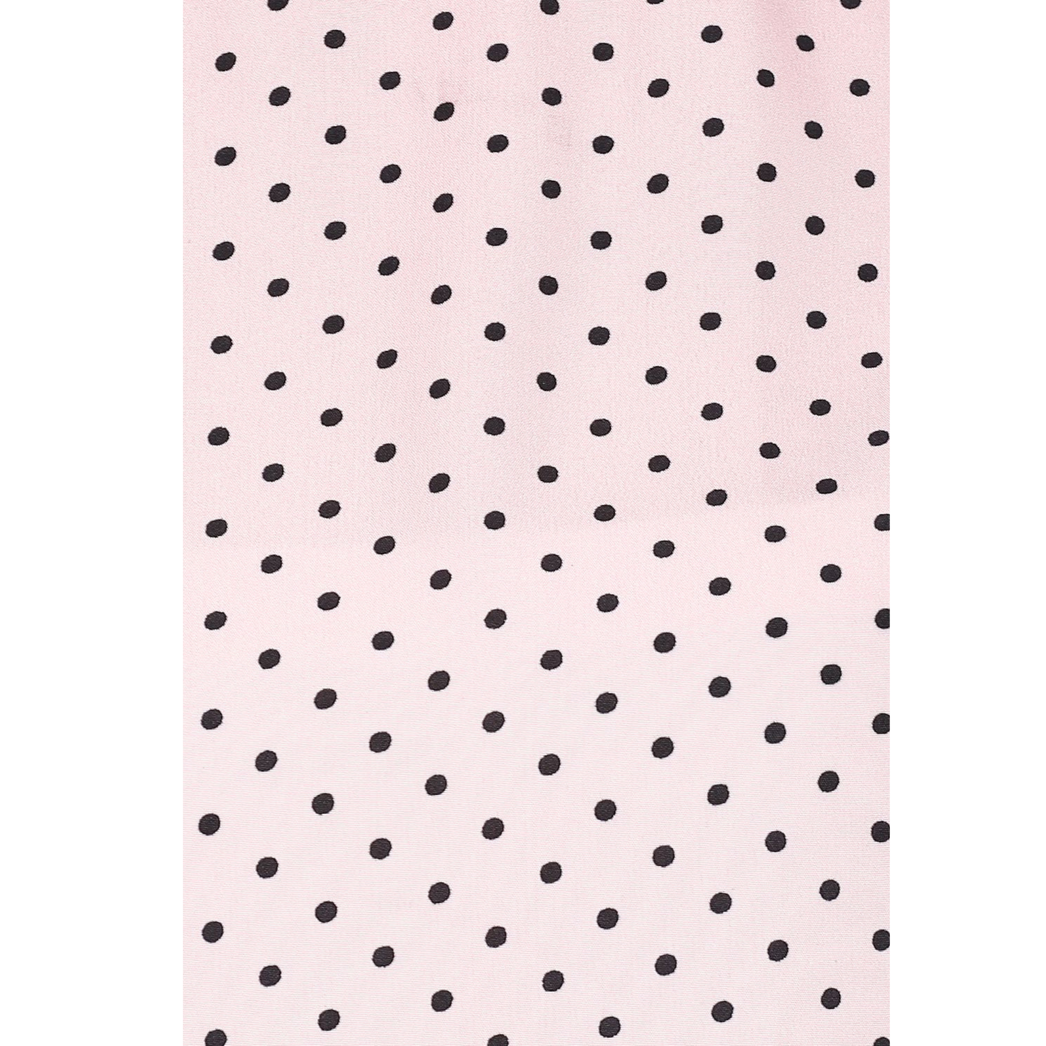 Pink Polka Dot Flared Top