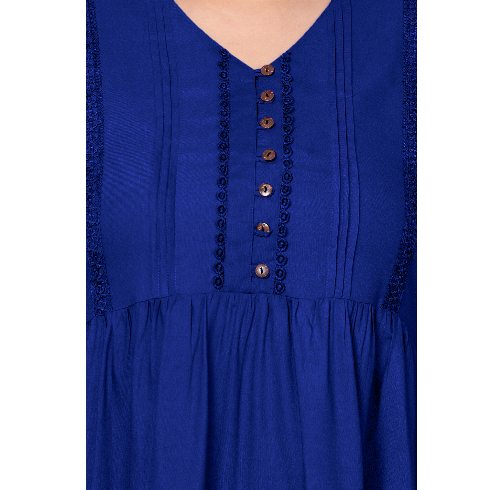 Blue Lace Plus Size Tunic