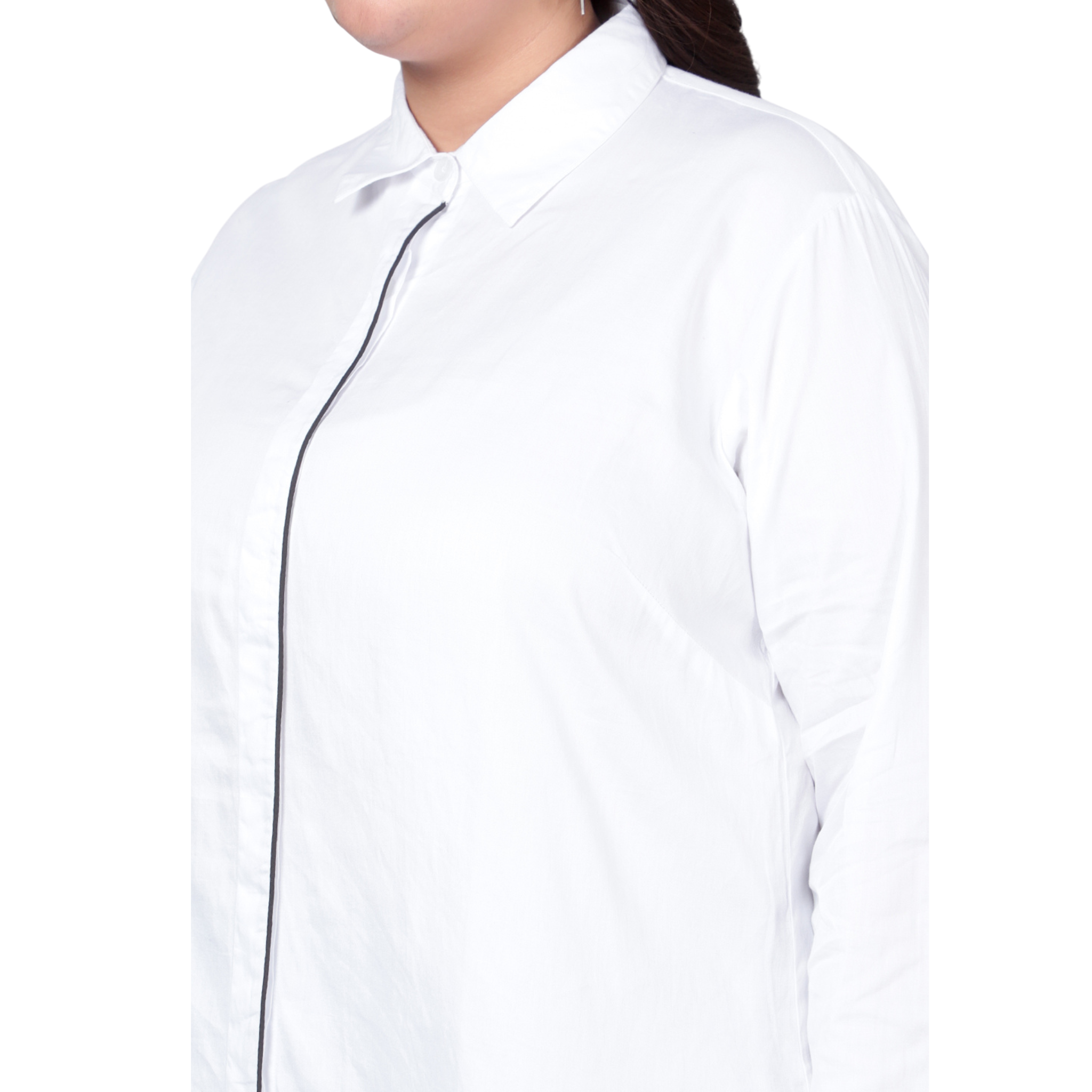 White Formal Plus Size Shirt