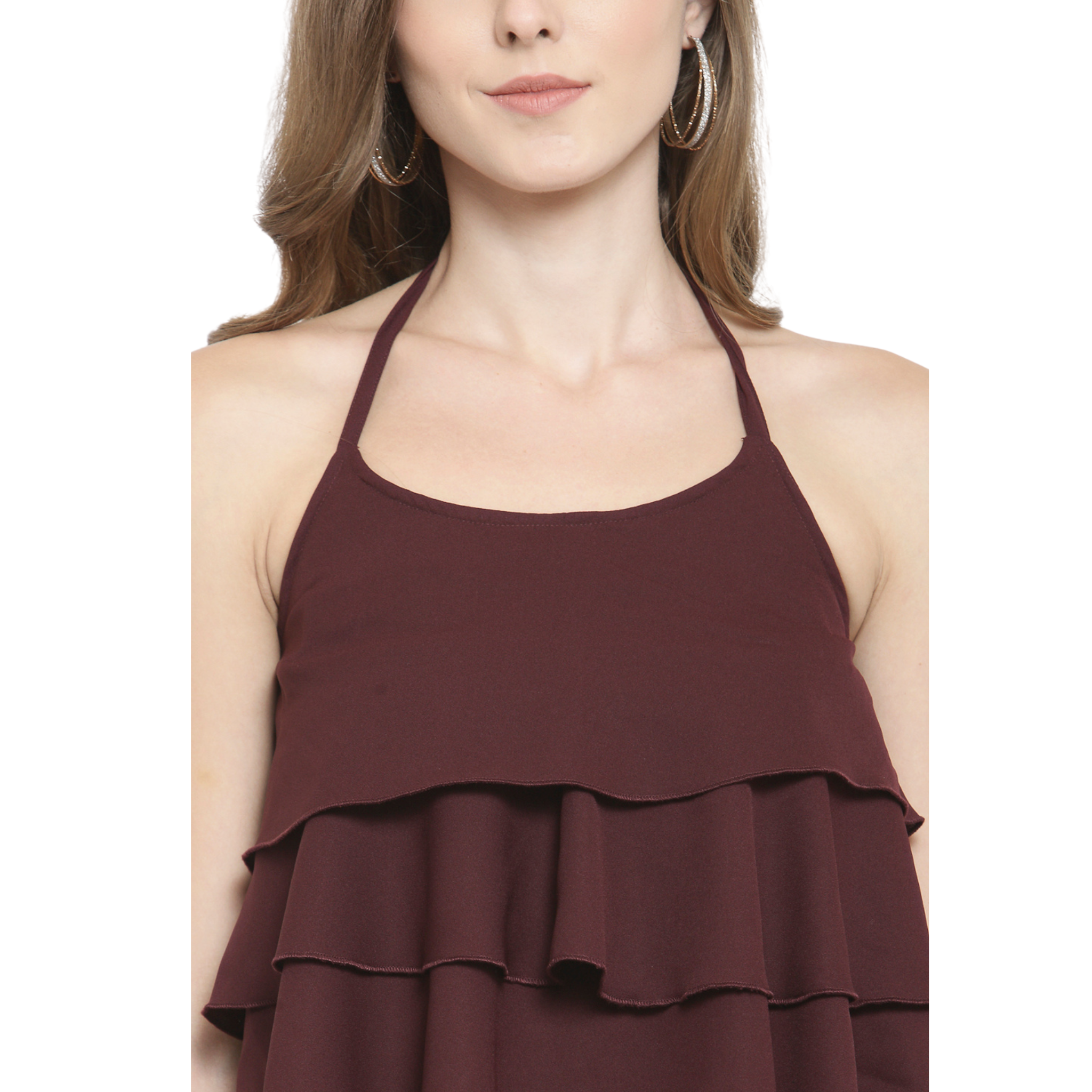 Maroon Crop Top