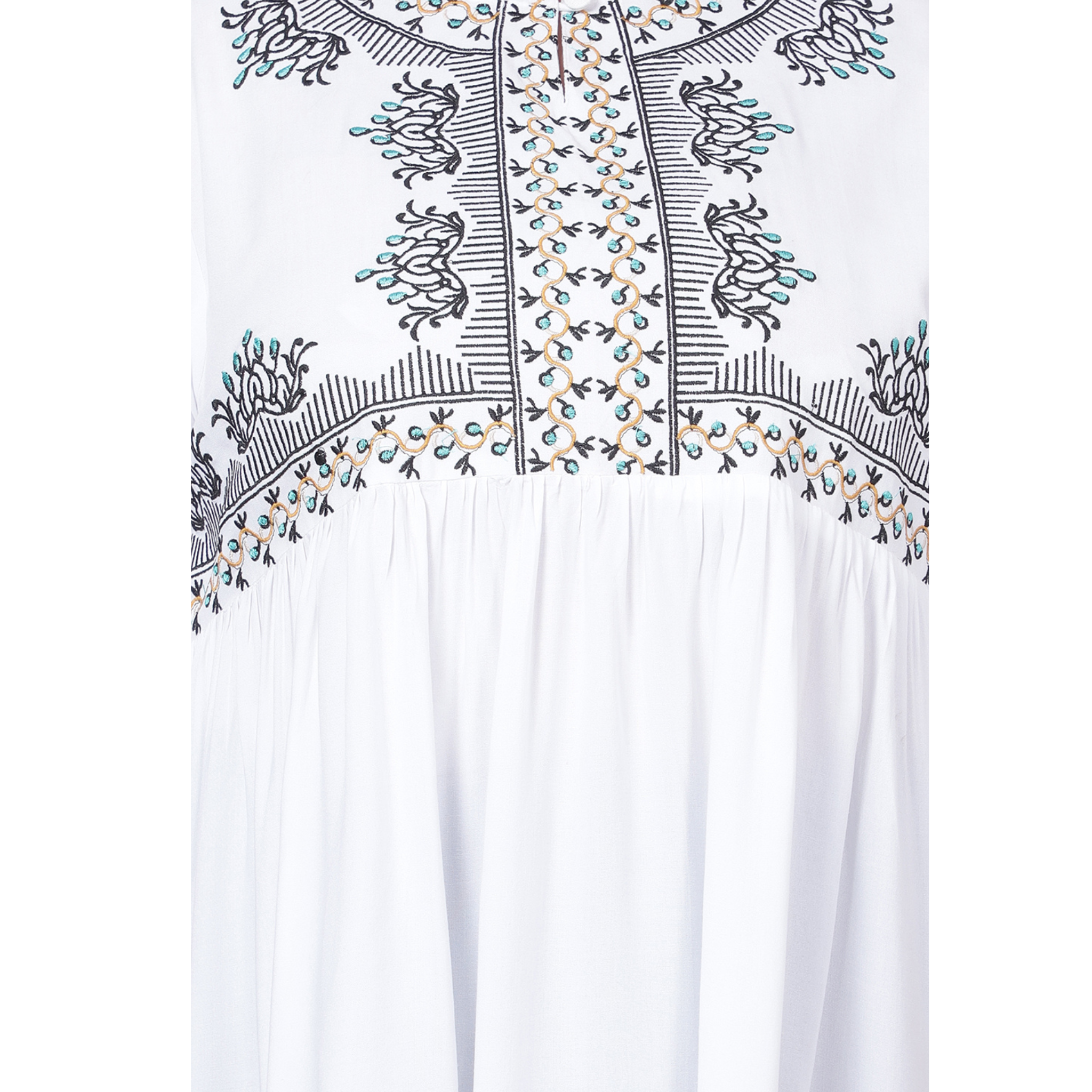 White Embroidered Plus Size Tunic