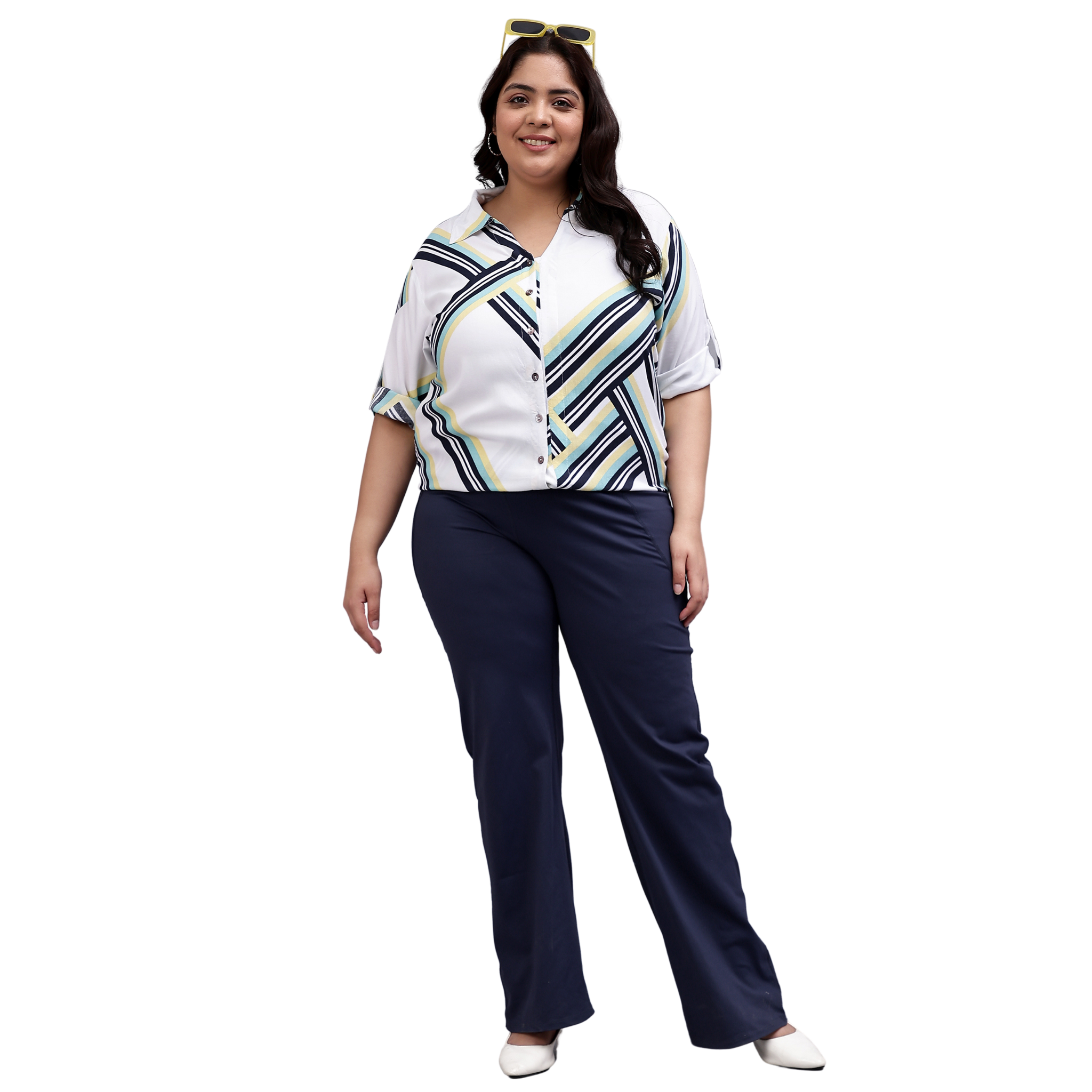 Yellow Stripe Longline Shirt