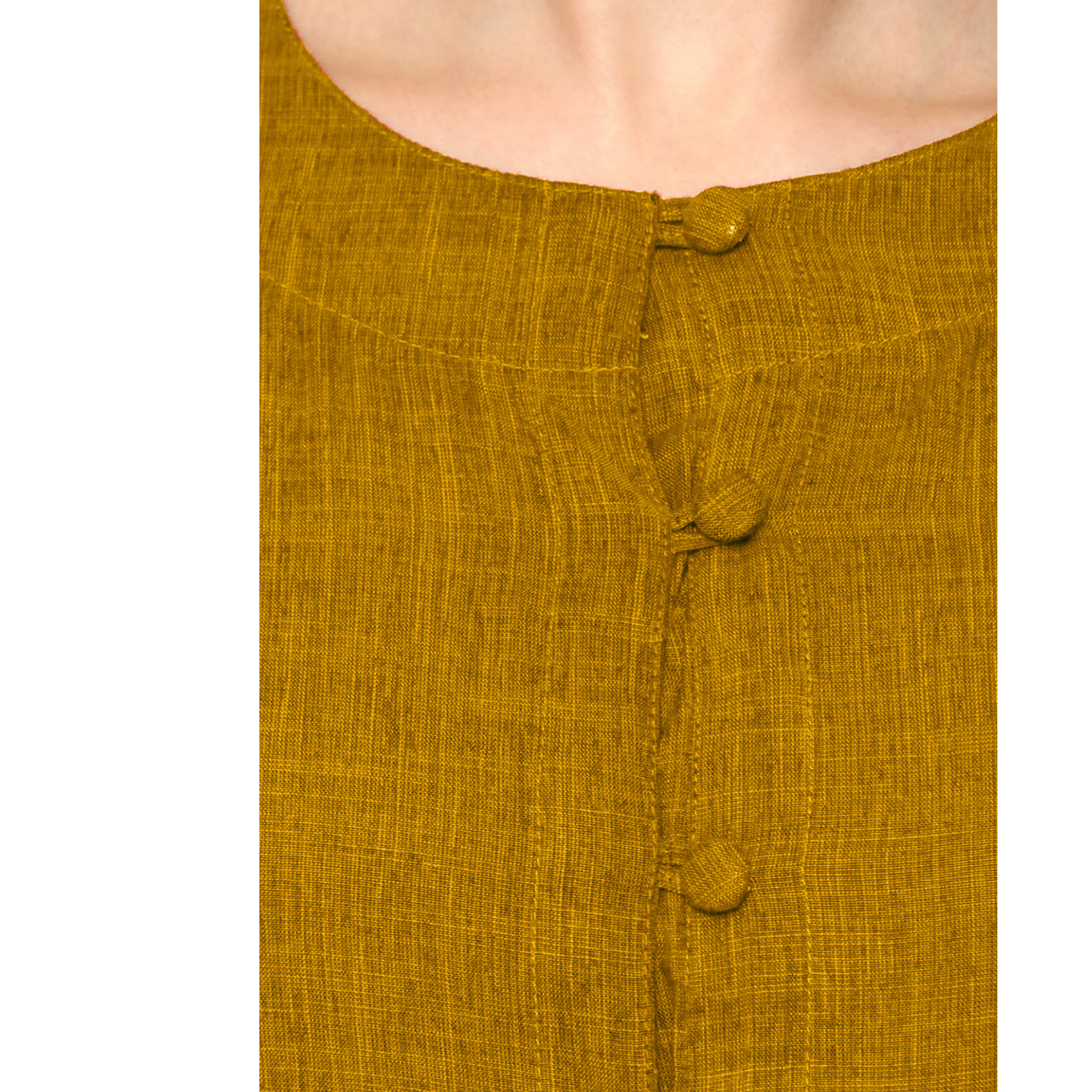 Mustard Cotton Linen Tunic