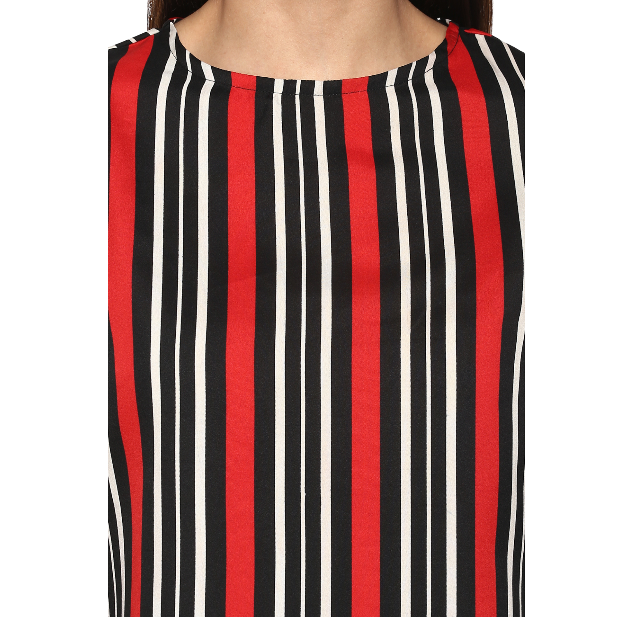Red Black Stripe Top