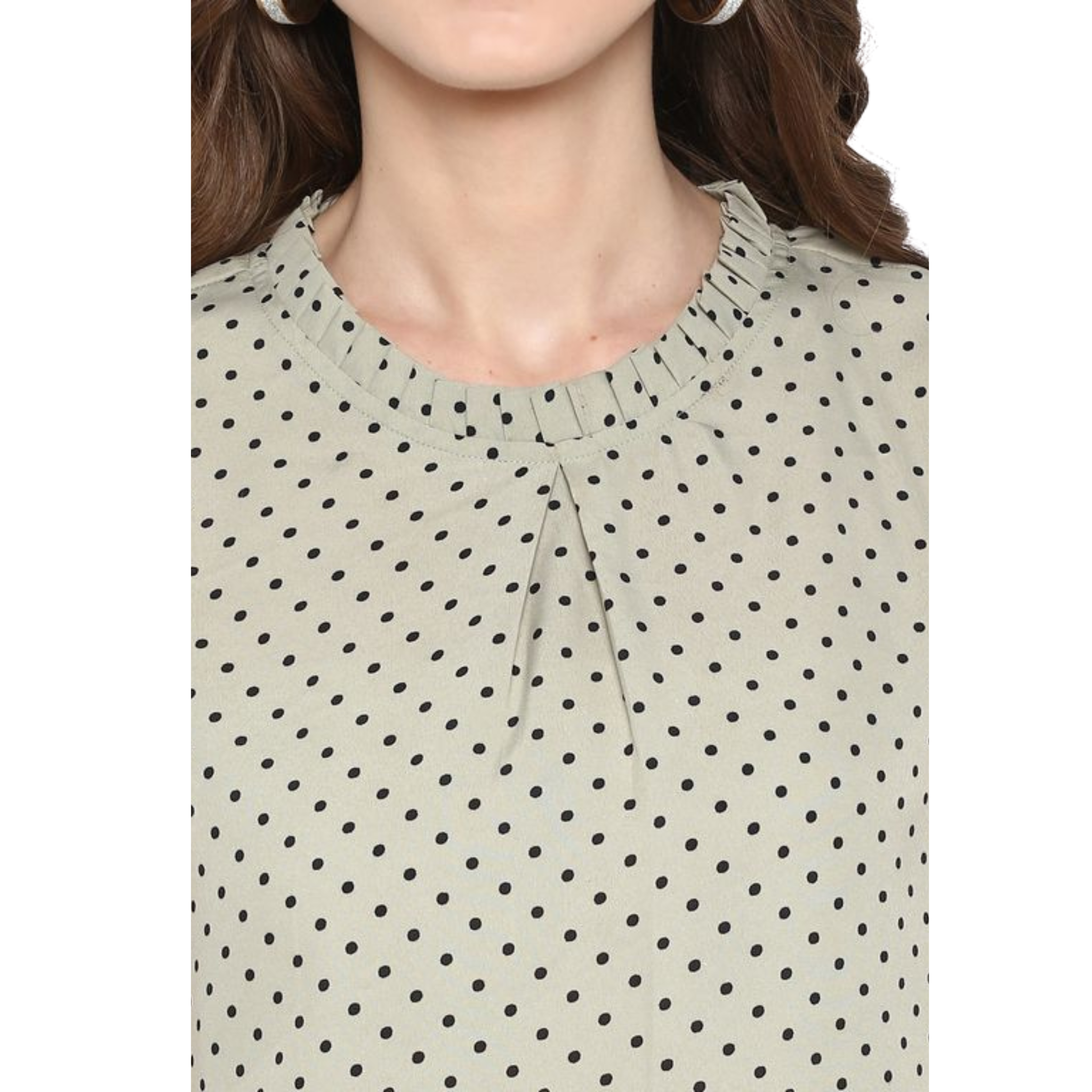Green Polka Dot Top