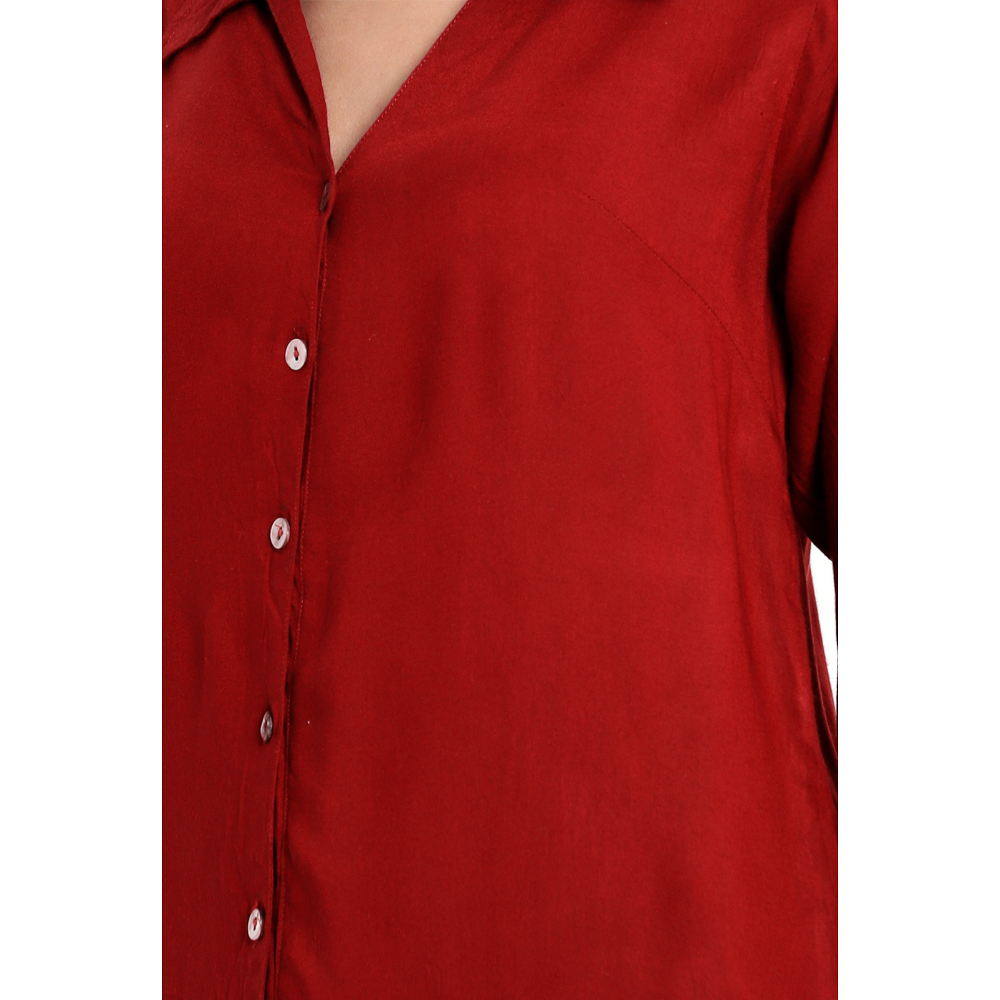 Maroon Longline Shirt