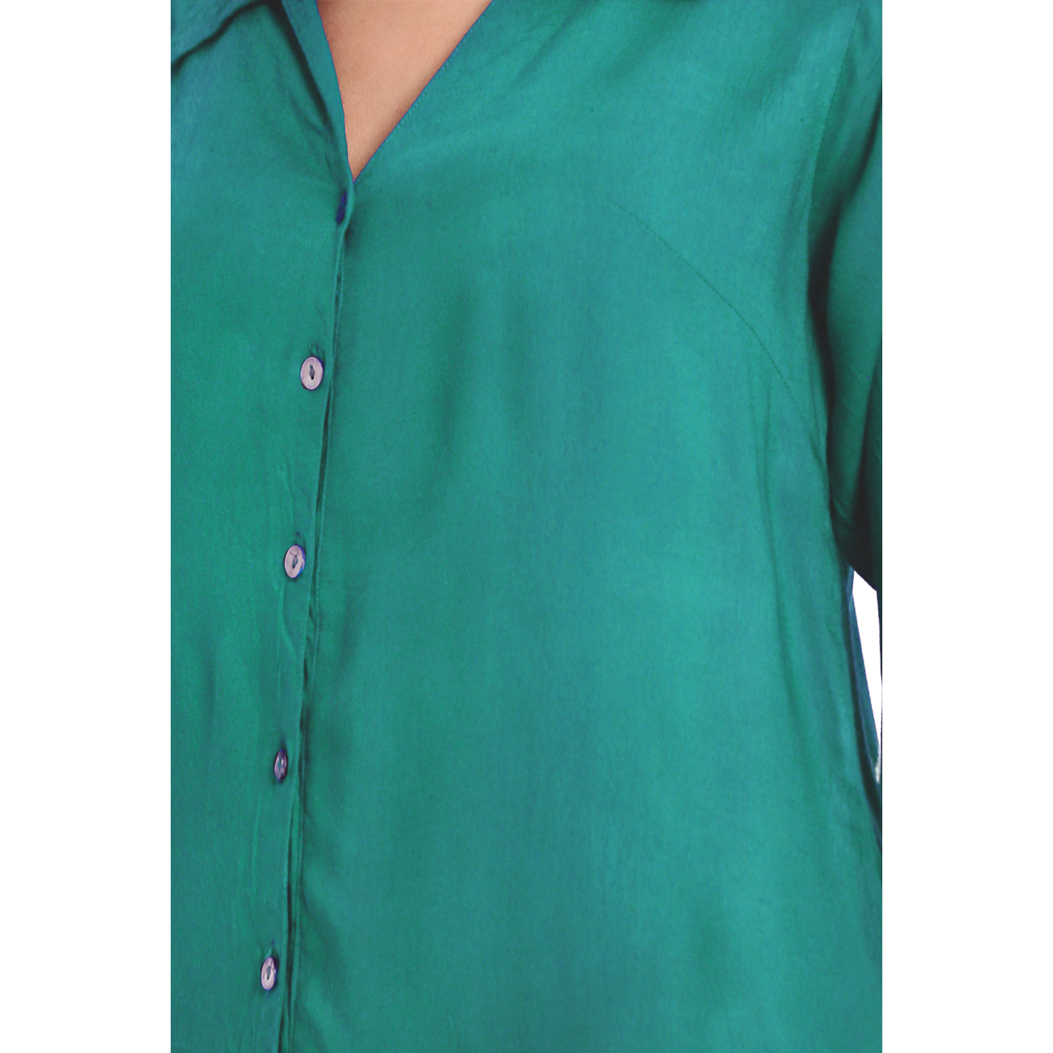 Turquoise Longline Shirt