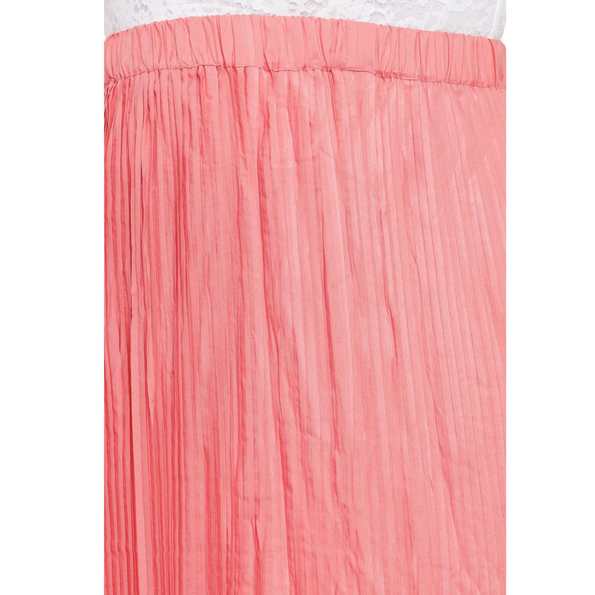 Peach Accordion Pleat Plus Size Skirt