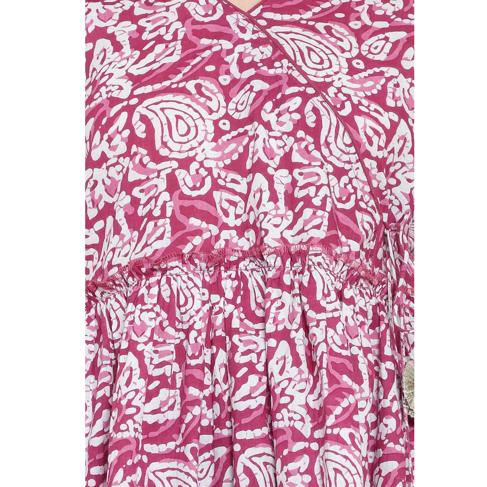 Pink Hand Block Print Tunic