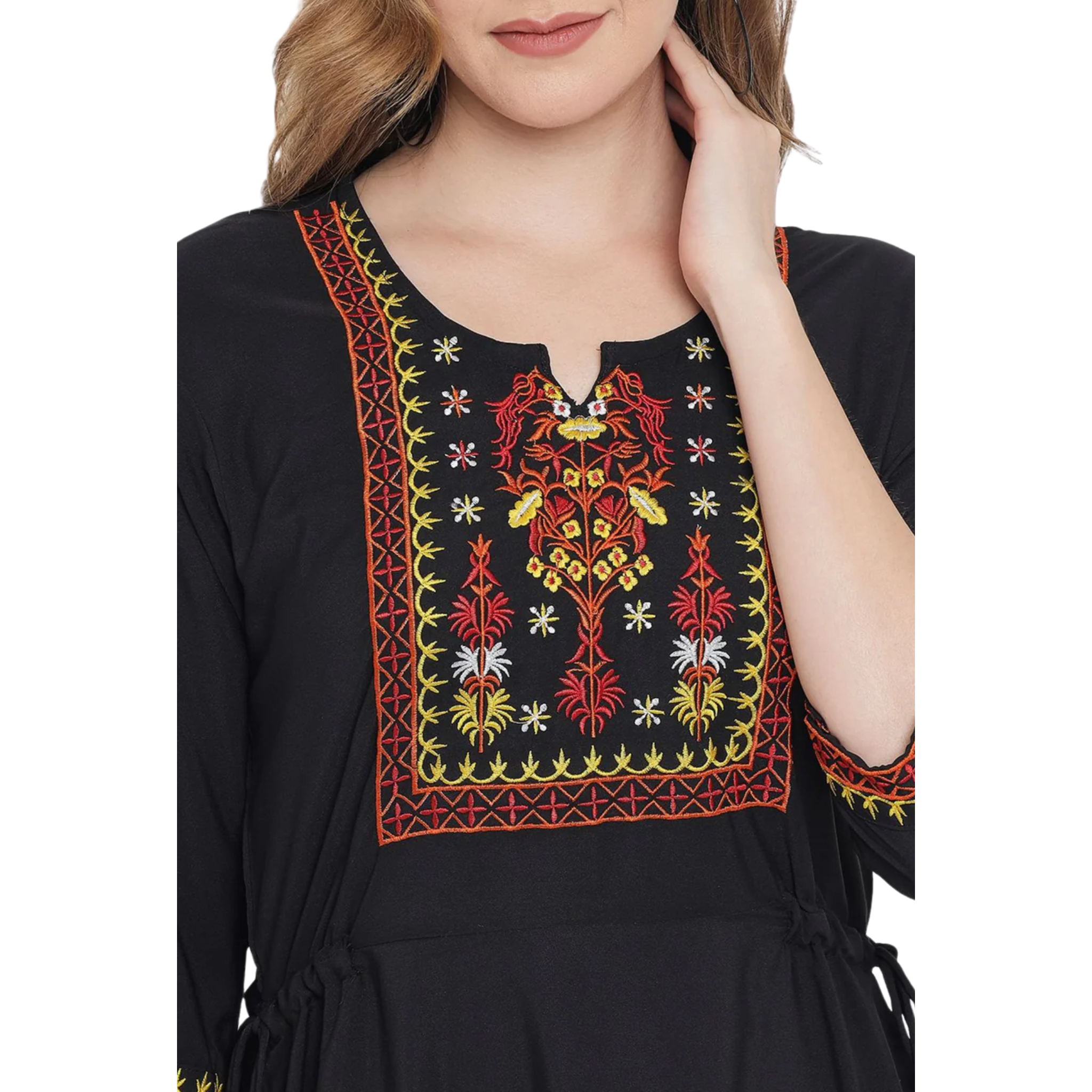 Black Embroidered Dress