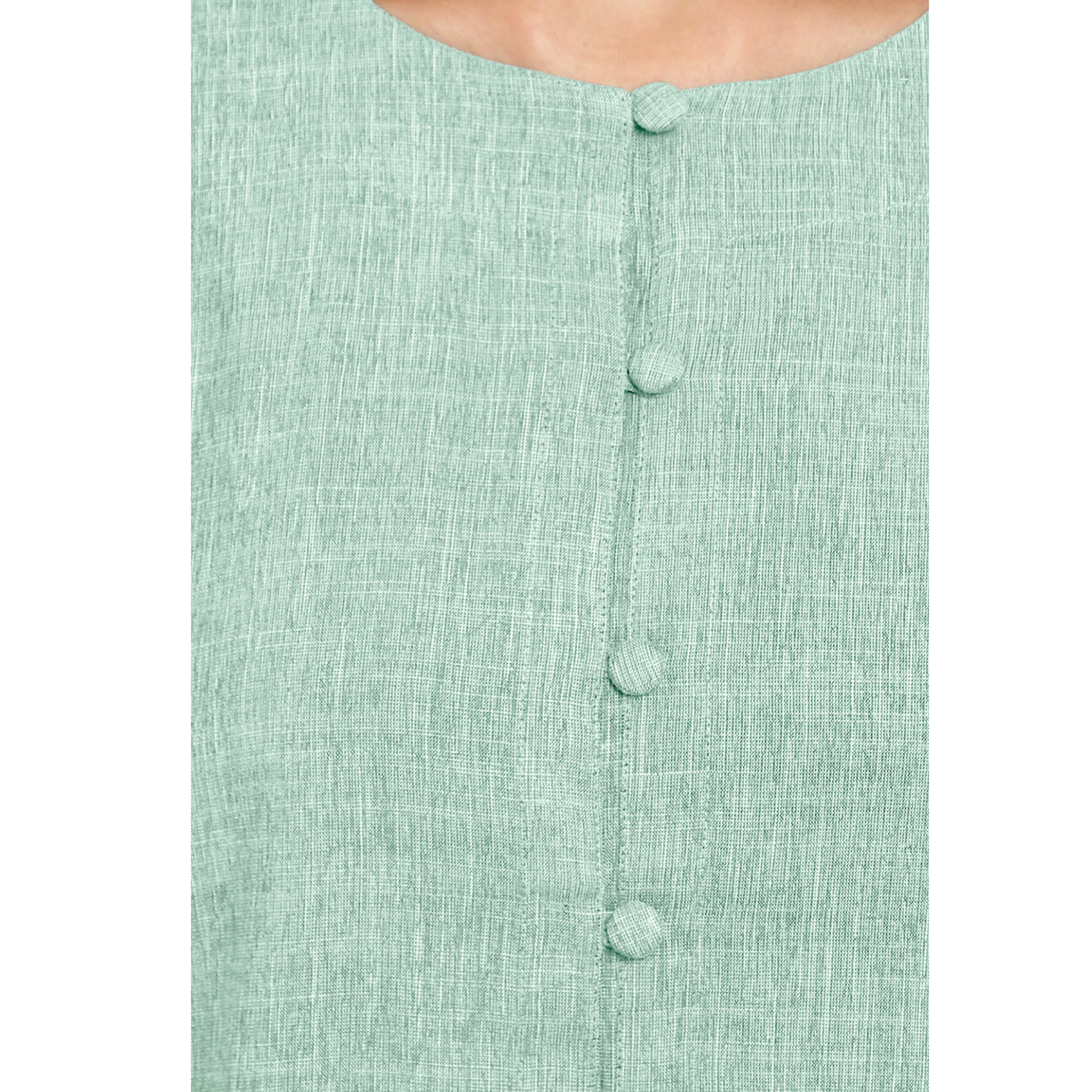 Green Cotton Linen Tunic