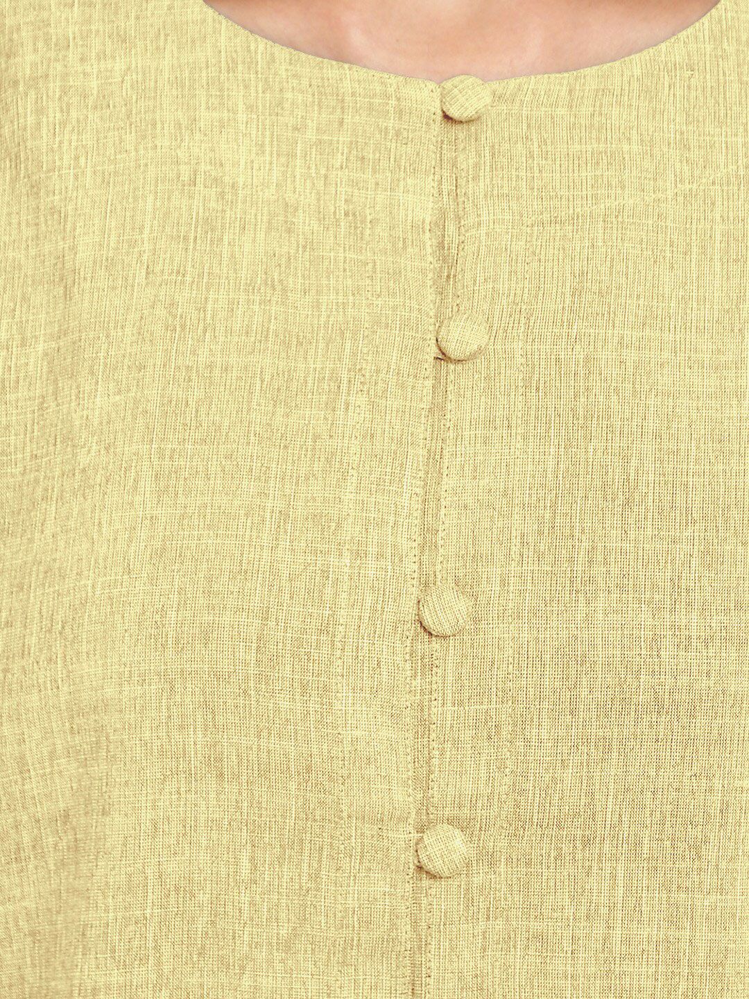 Yellow Cotton Linen Tunic — view 9