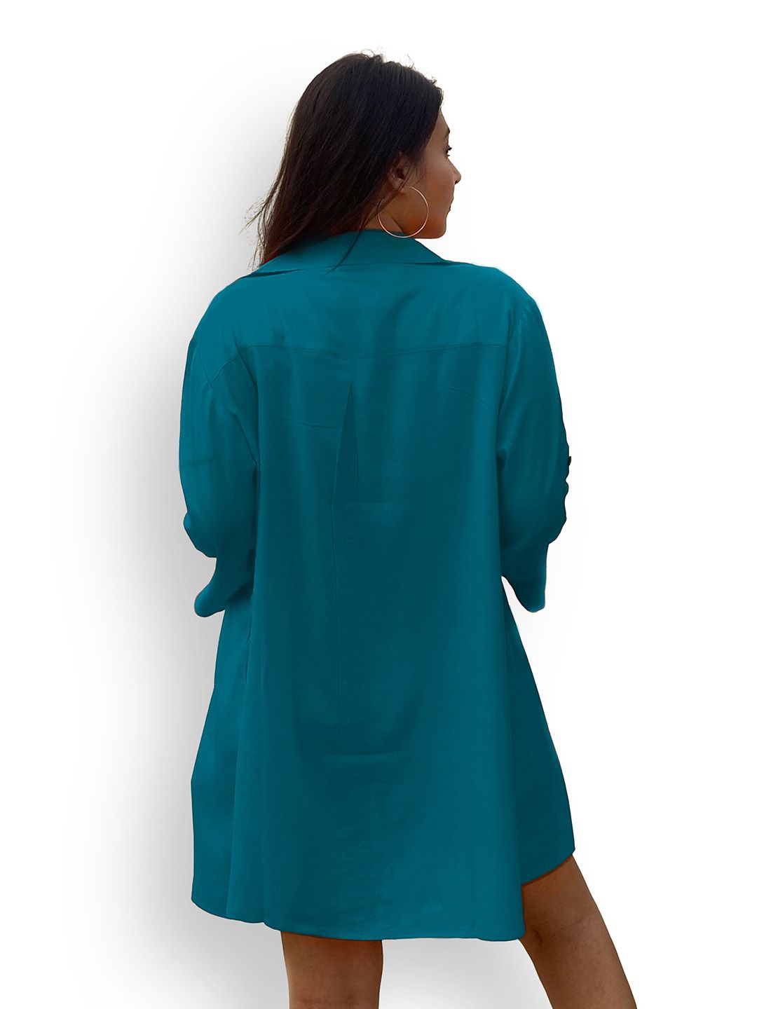 Turquoise Oversize Shirt — view 4