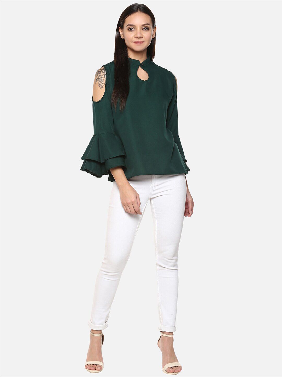 Green Georgette Top — view 9
