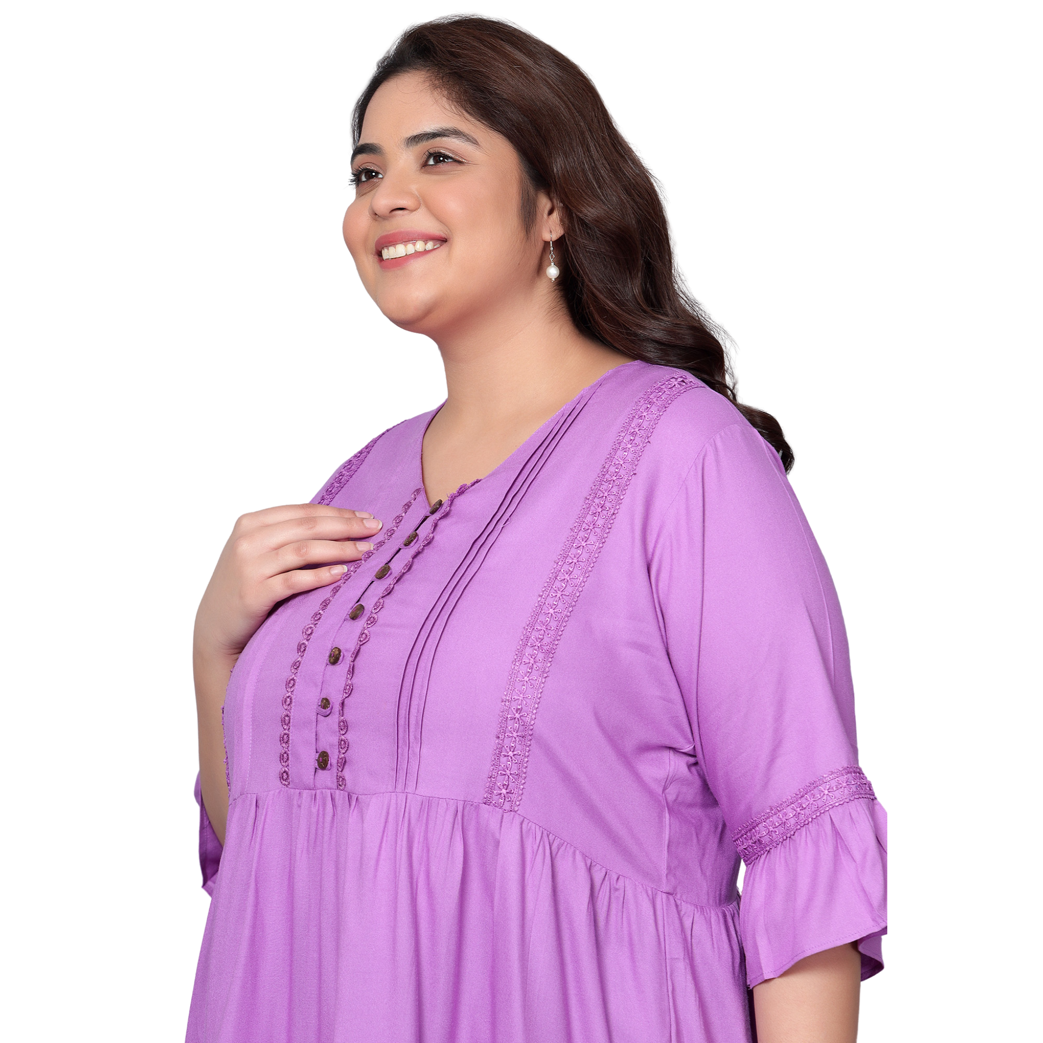 Lavender Lace Plus Size Tunic