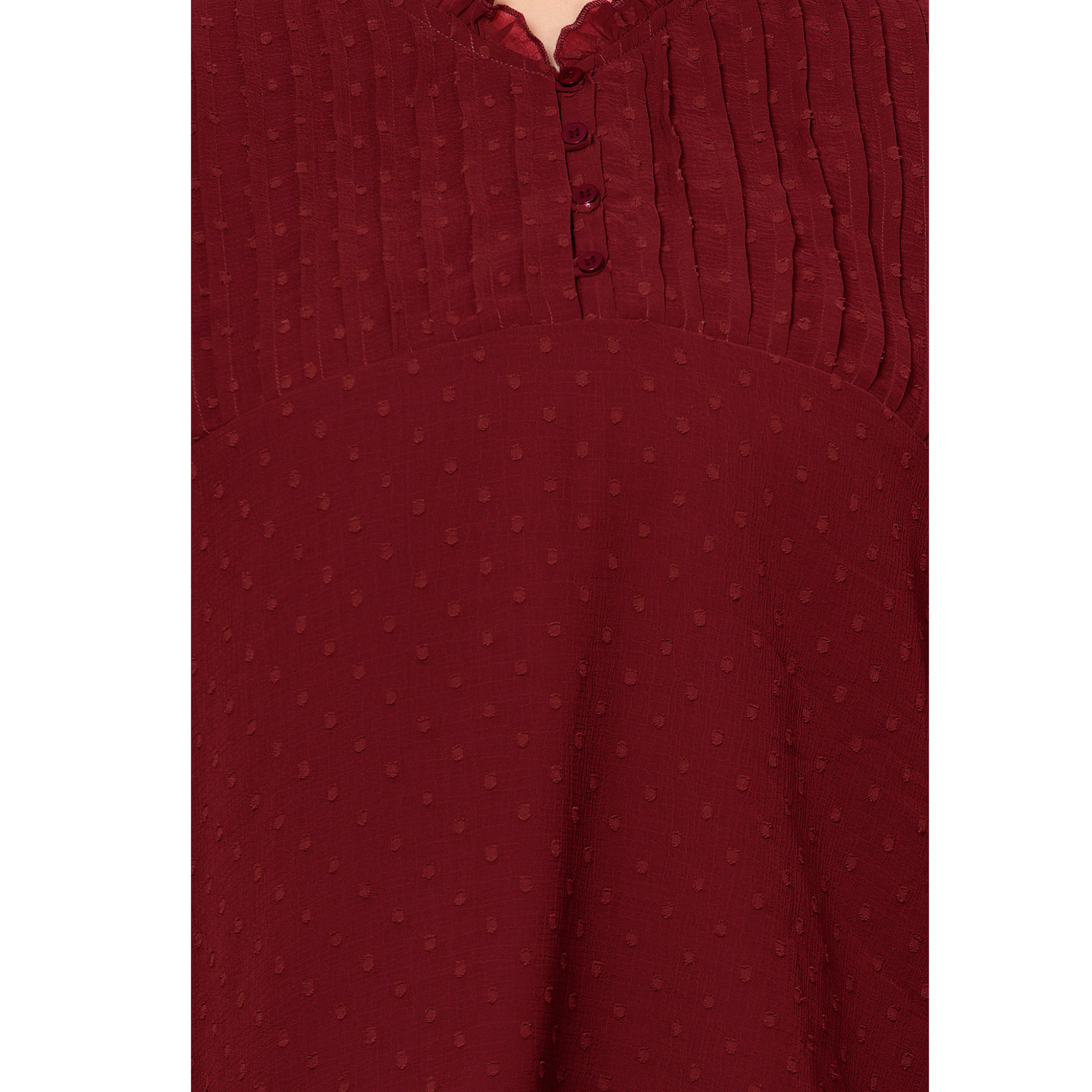Red Georgette Plus Size Tunic