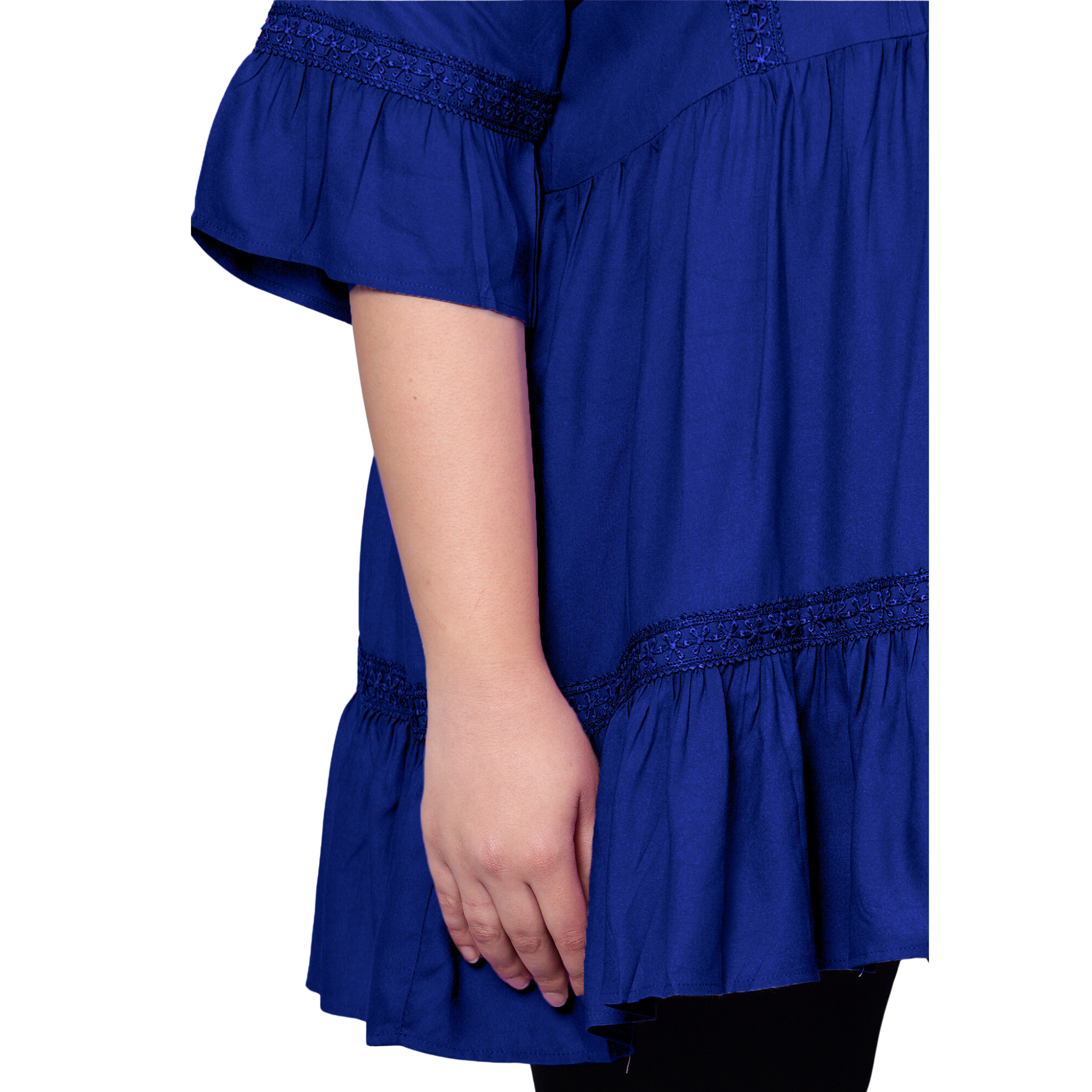 Blue Lace Plus Size Tunic