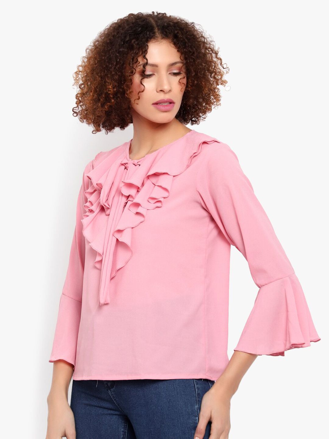 Pink Flared Top — view 7