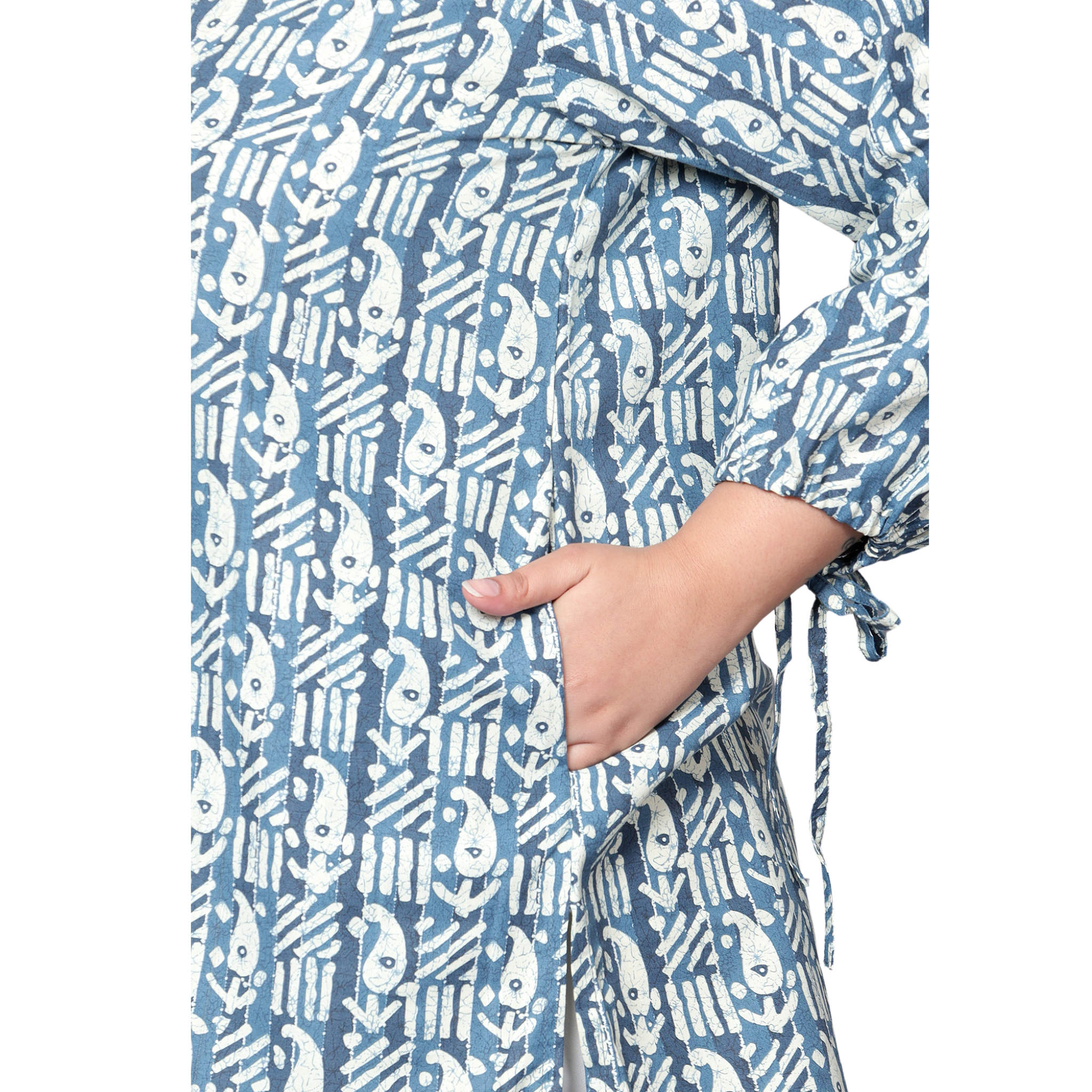 Blue Paisley Plus Size Tunic