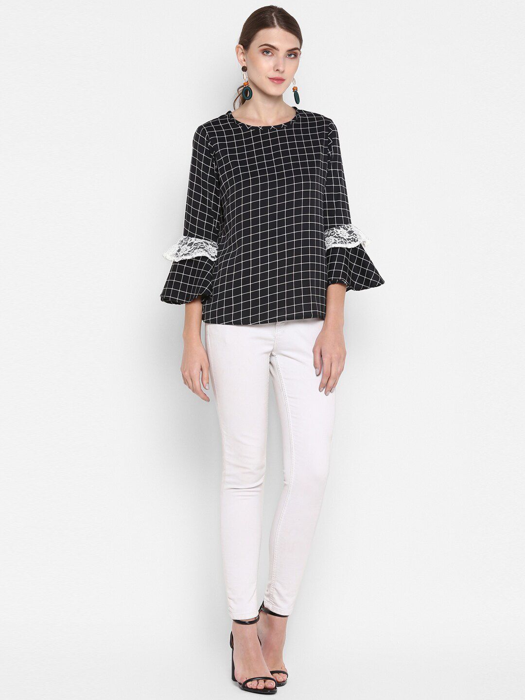 Black Checkered Top — view 11