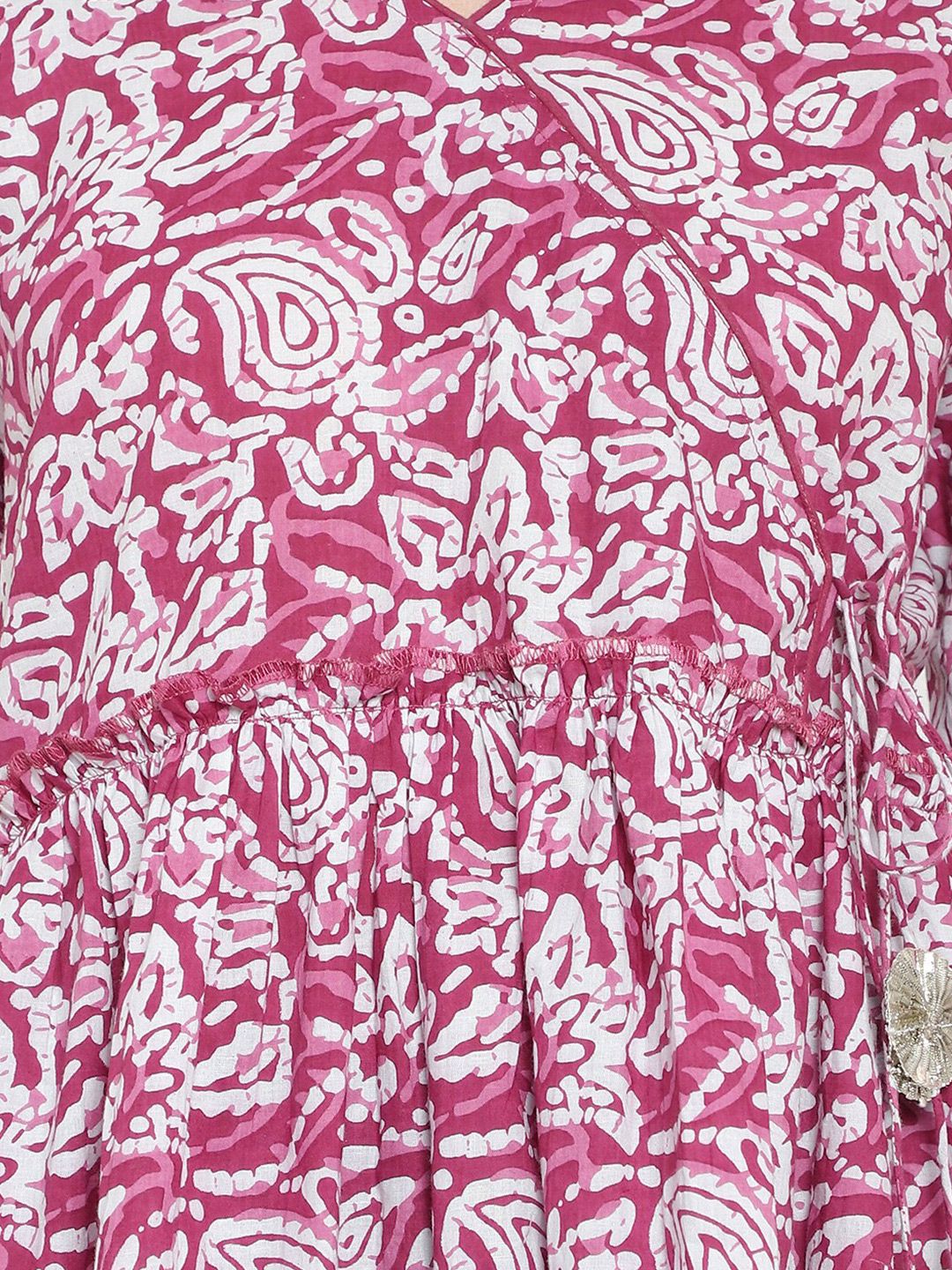 Pink Hand Block Print Tunic — view 2