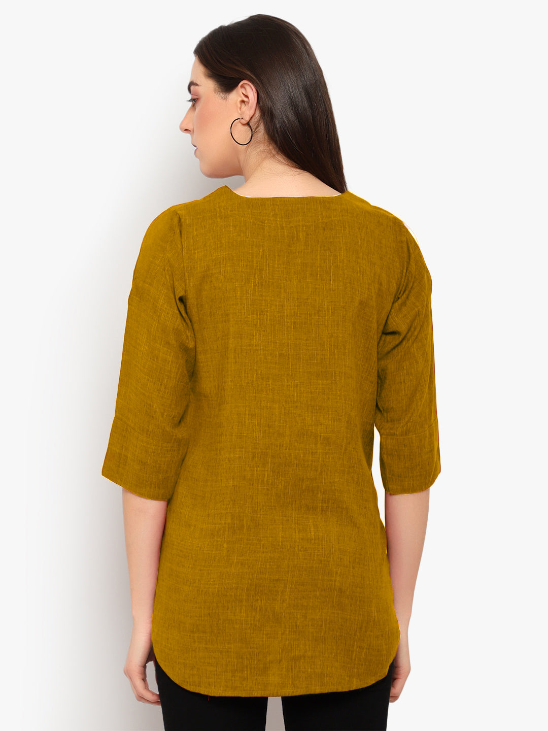 Mustard Cotton Linen Tunic