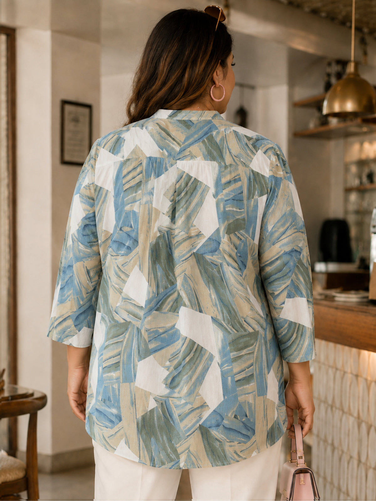 Green Centrepleat Print Tunic