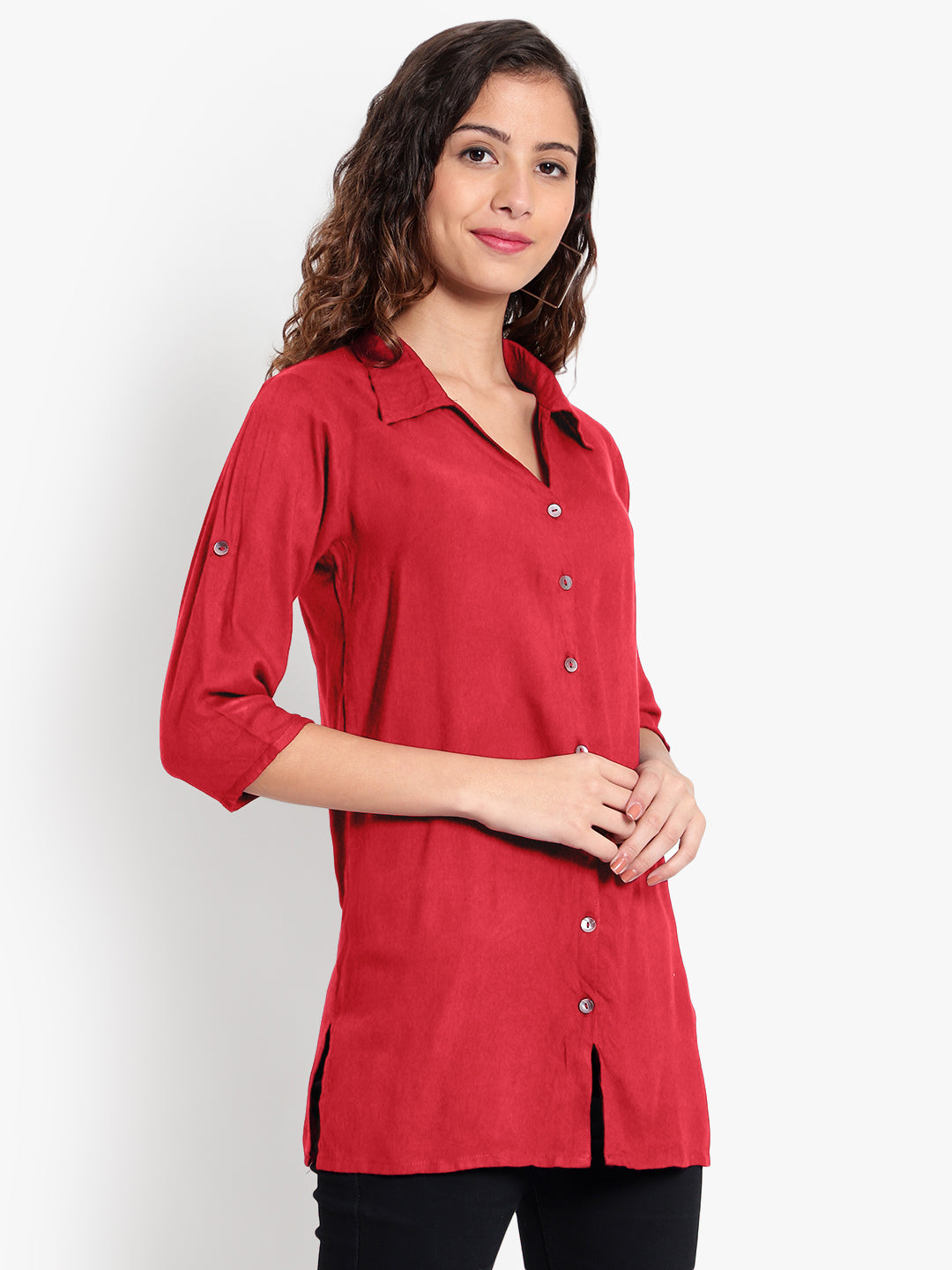 Red Longline Shirt