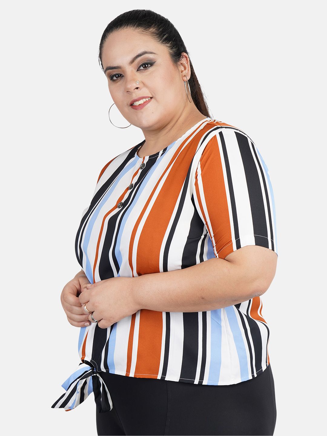 Multicolor Stripe Top — view 3