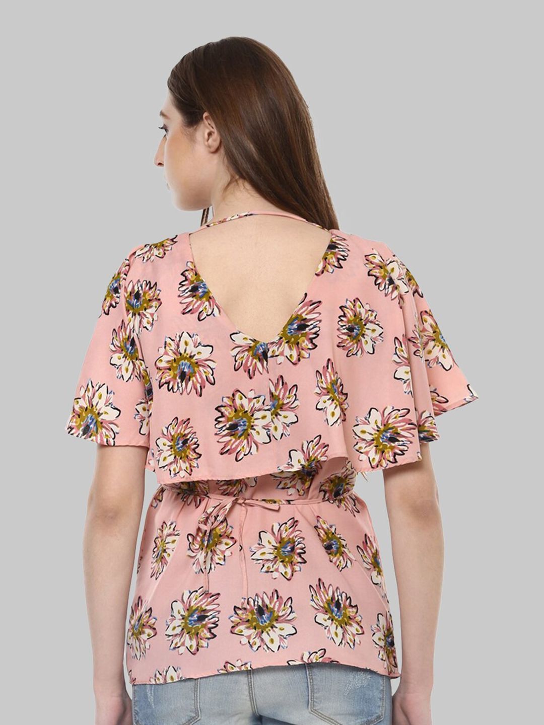 Pink Floral Print Top — view 9