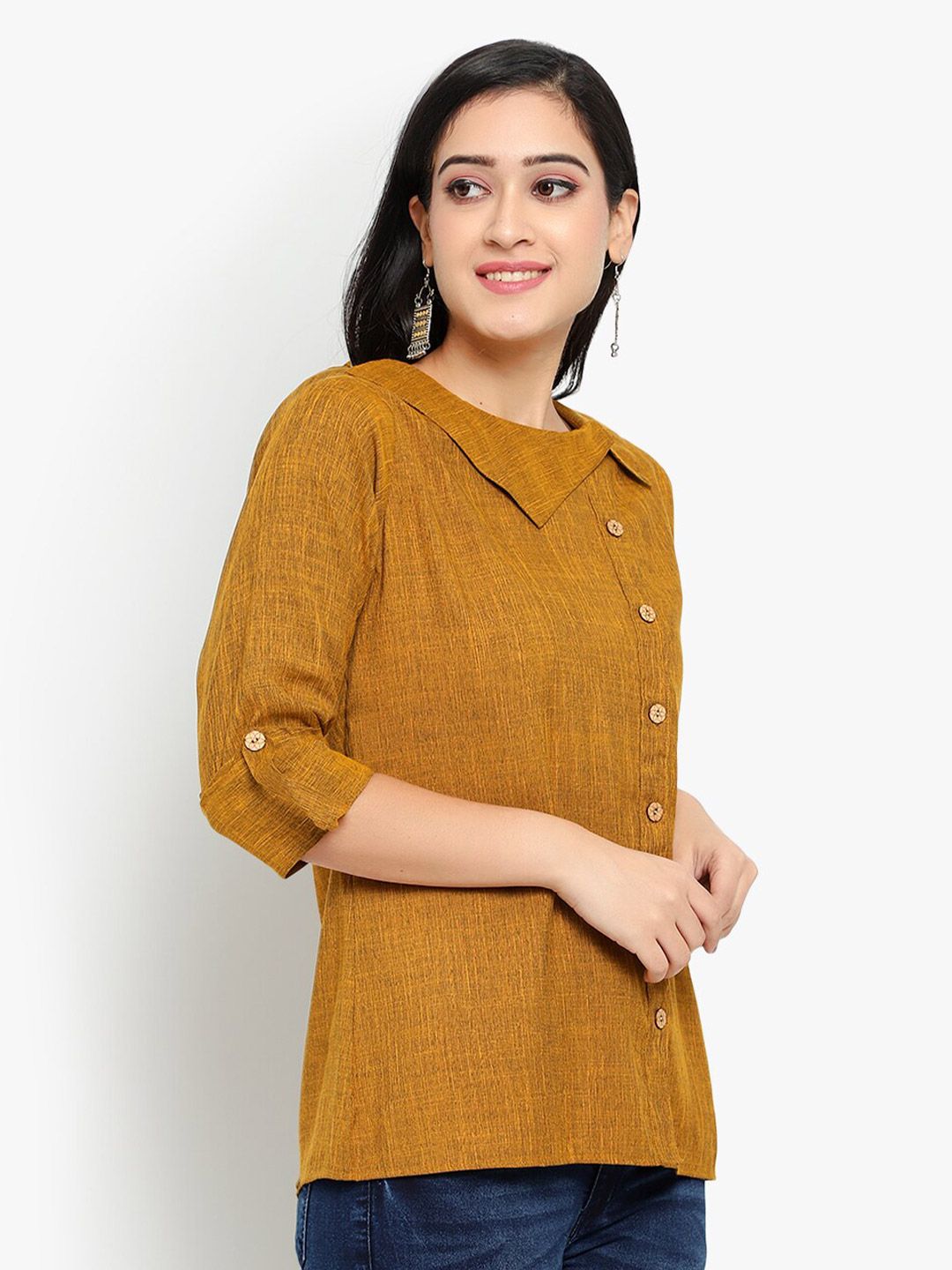 Mustard Solid Tunic — view 9