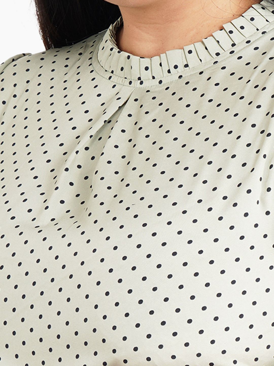 Green Polka Dot Top — view 2