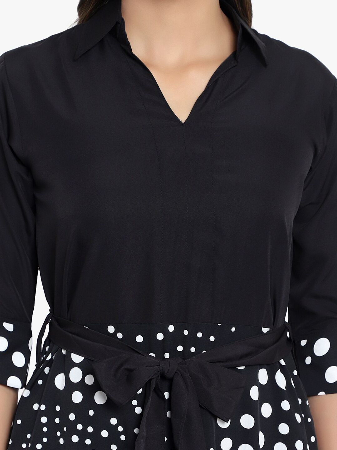 Black & White Polka Dot Dress — view 8