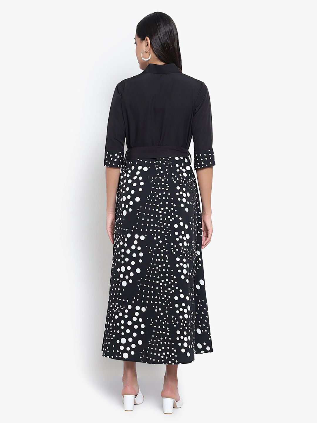 Black & White Polka Dot Dress — view 10