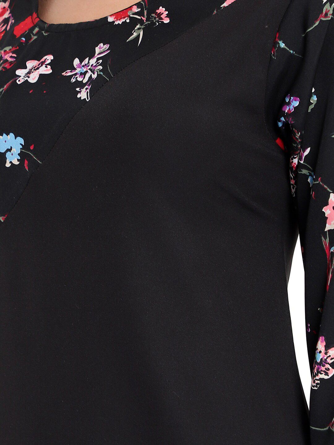 Black Floral Abstract Dress — view 2