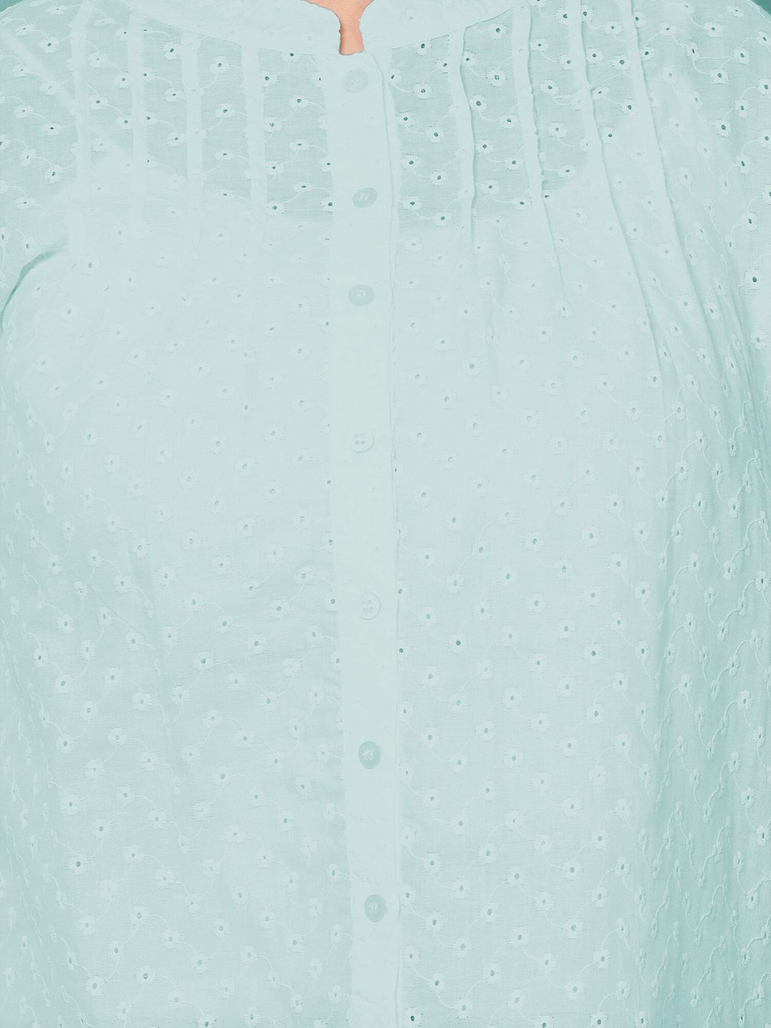 Blue Chikankari Plus Size Tunic — view 2