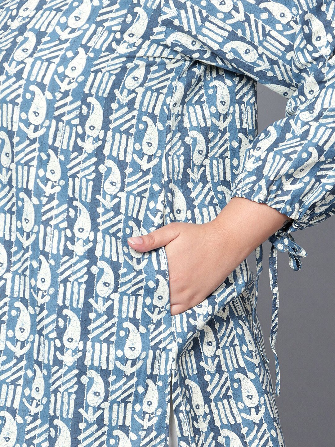 Blue Paisley Plus Size Tunic — view 2
