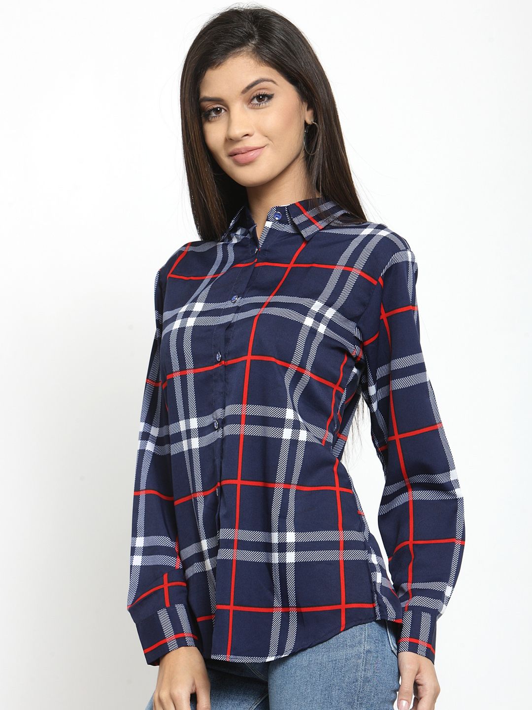 Blue and Red Checkered Shirt — view 3