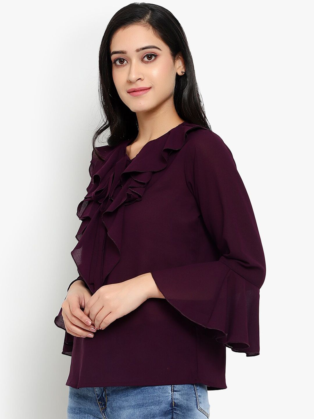 Purple Flared Top — view 3