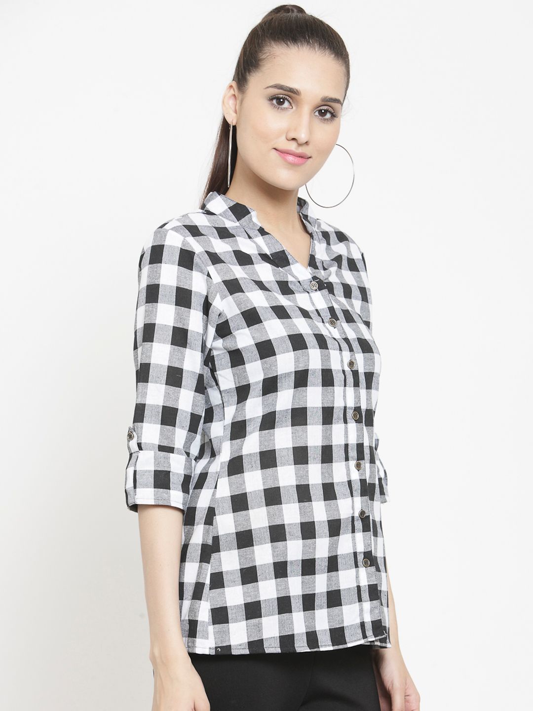 Black Checkered Shirt — view 3