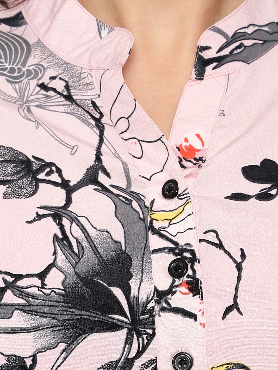 Pink Floral Print Tunic — view 8