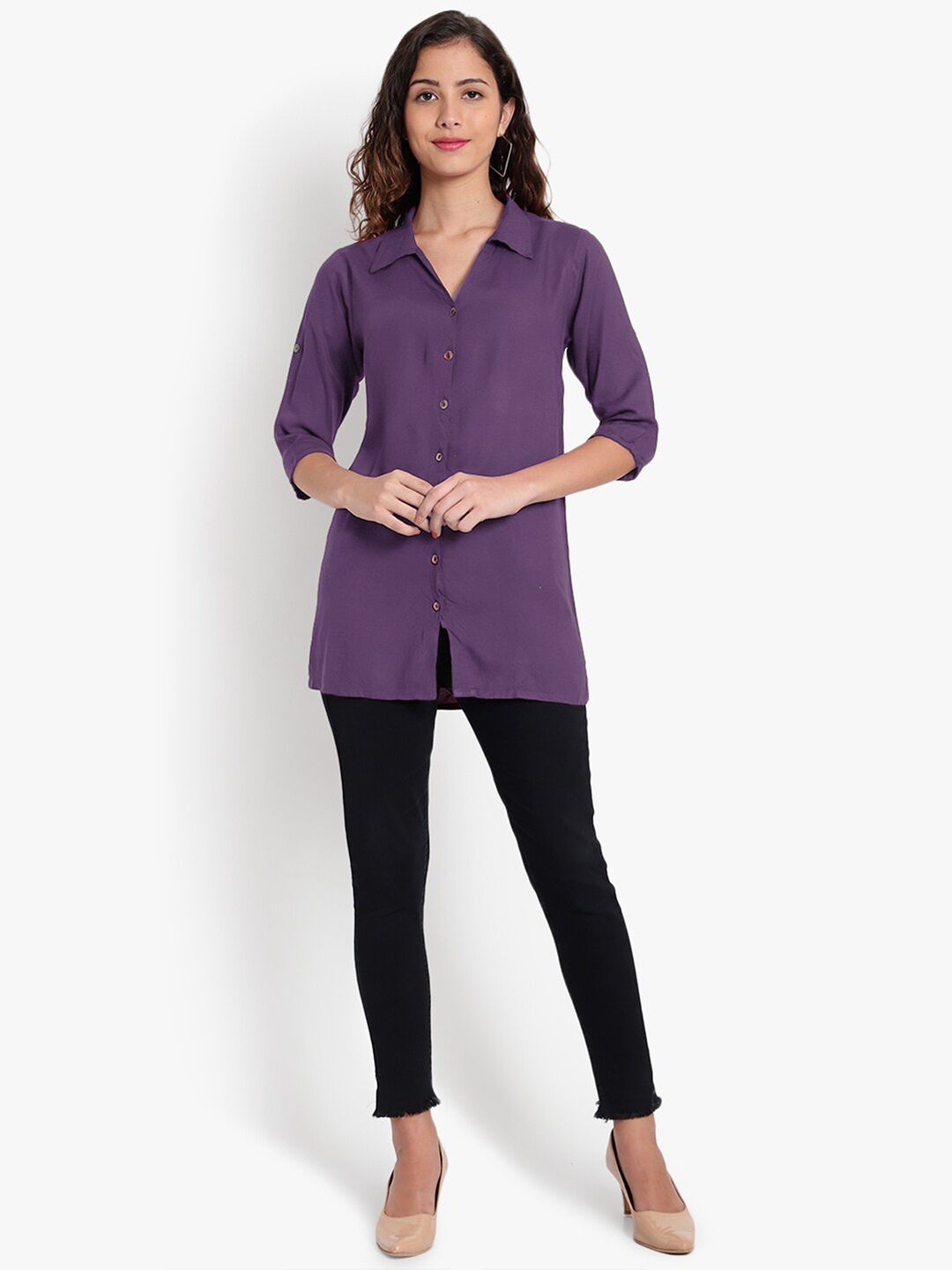 Lavender Longline Shirt — view 13