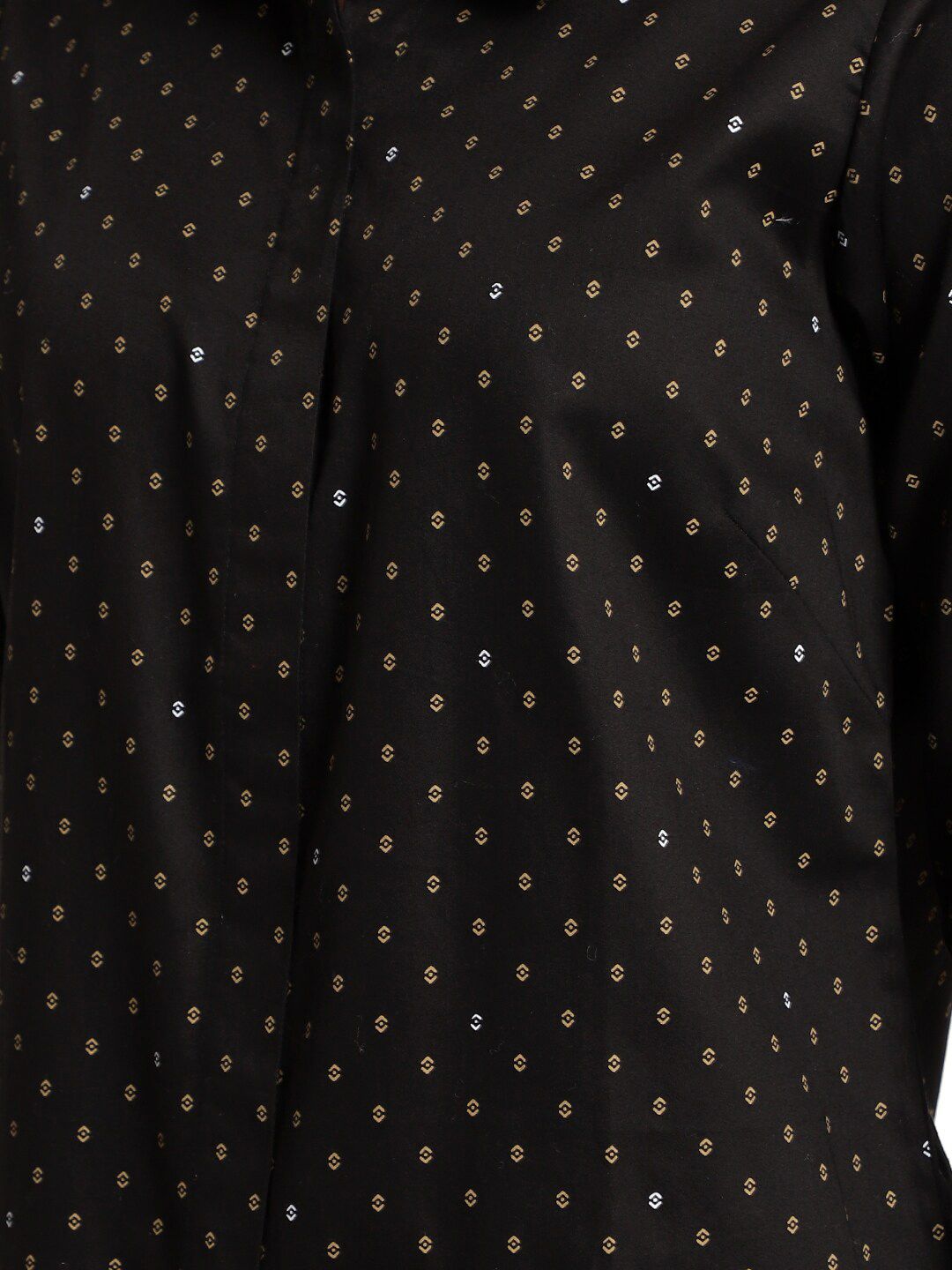 Black Print Formal Shirt — view 2
