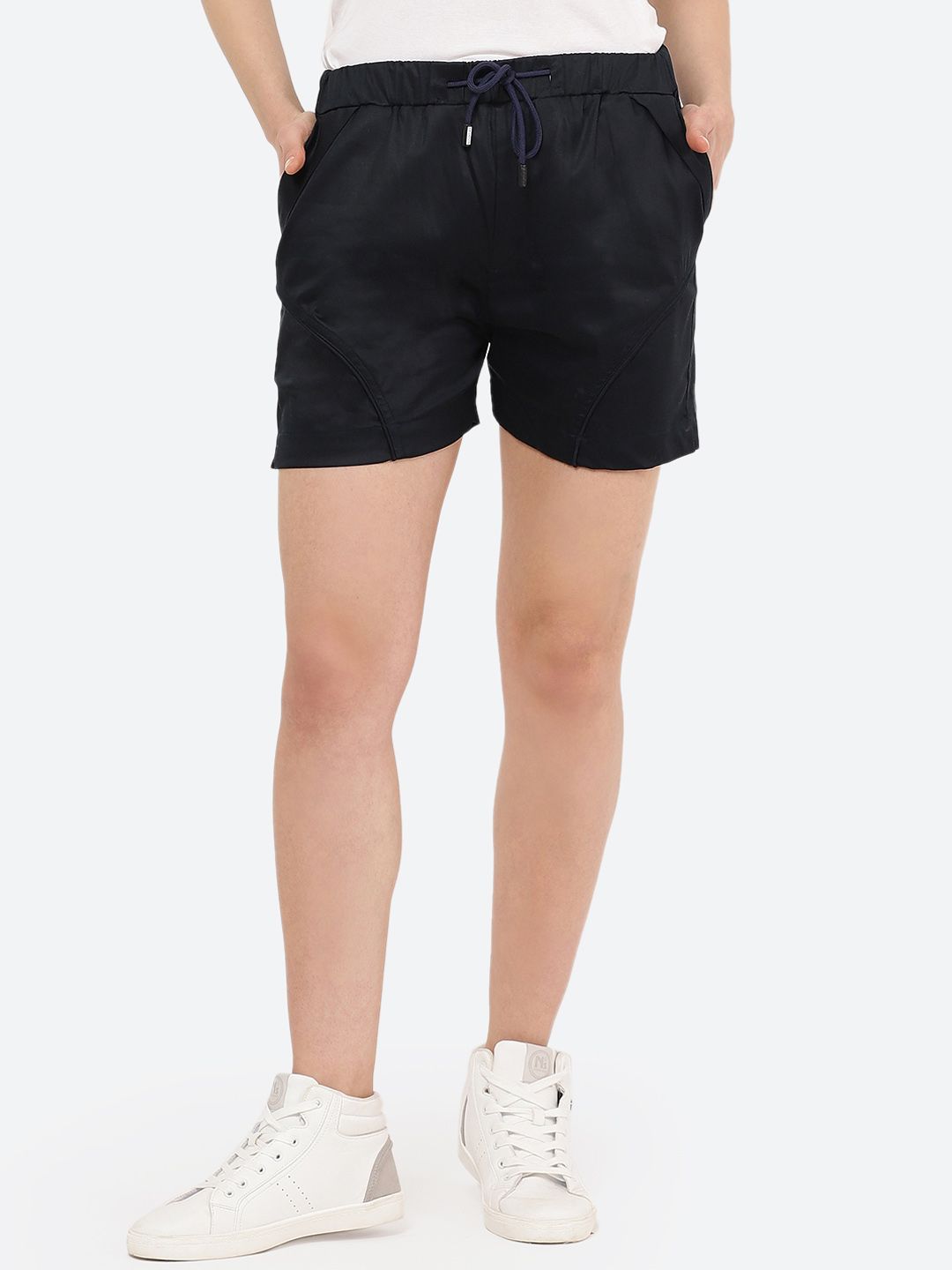 Blue Skinny Fit Shorts — view 1