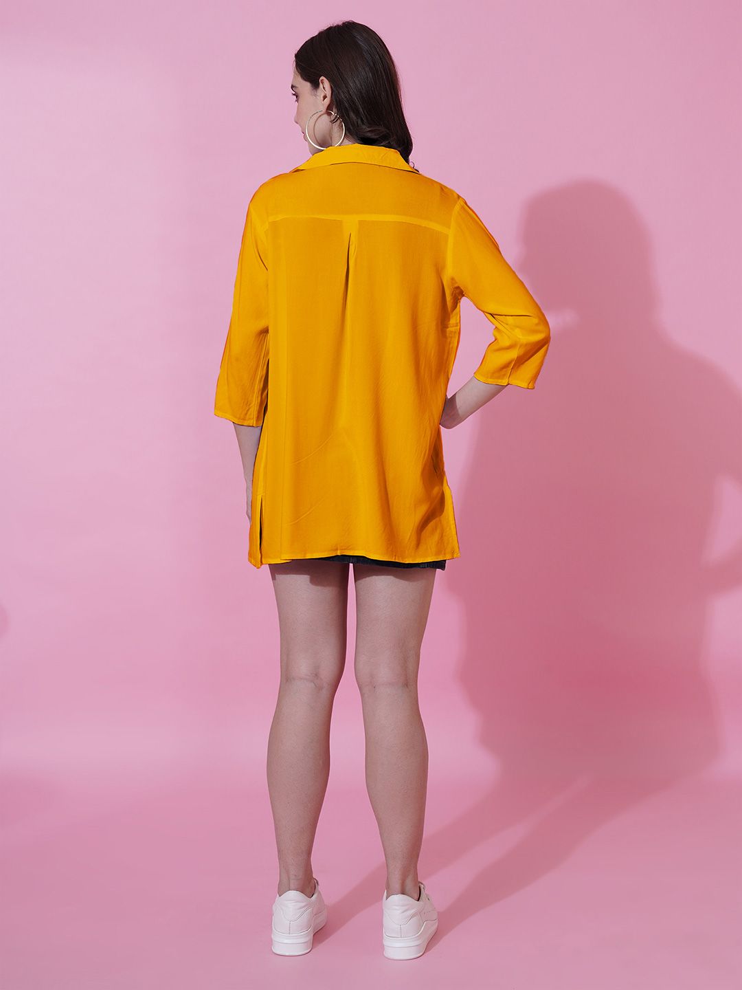 Mustard Oversize Shirt — view 5
