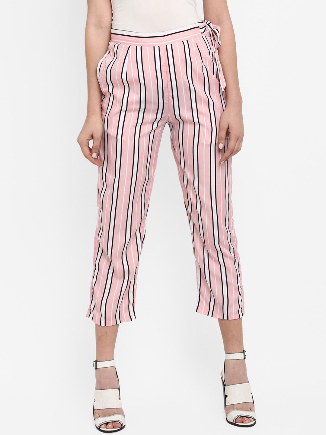 Pink Stripe Culottes — view 1