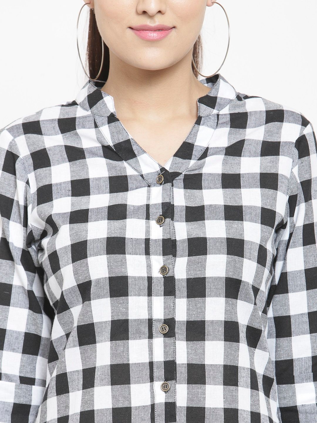 Black Checkered Shirt — view 2