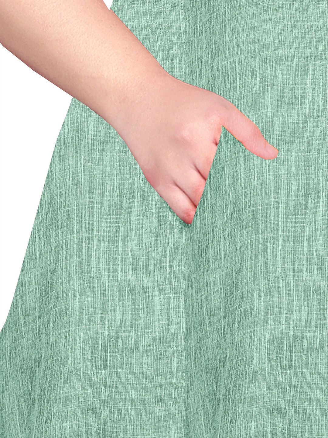 Green Cotton Linen Tunic — view 7